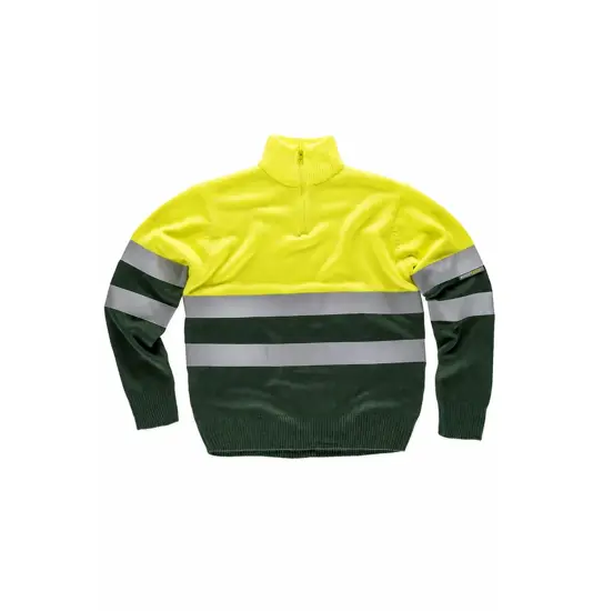 Pullover mezza zip alta visibilita classe 1 Workteam