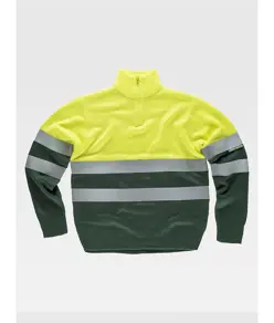Pullover mezza zip alta visibilita classe 1 Workteam