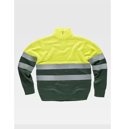 Pullover mezza zip alta visibilita classe 1 Workteam