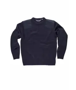 Pullover unisex girocollo rinforzi in twil Workteam