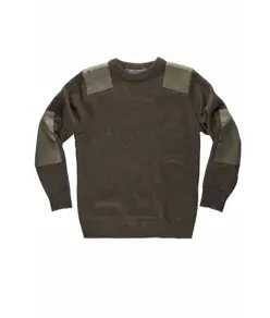 Pullover unisex girocollo rinforzi in twil Workteam