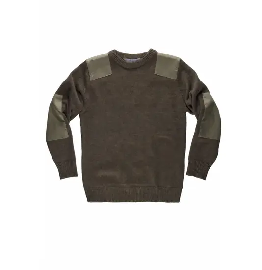 Pullover unisex girocollo rinforzi in twil Workteam