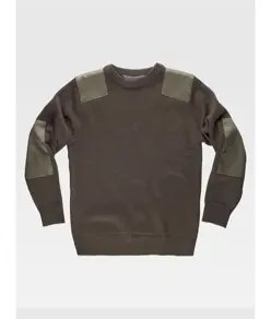 Pullover unisex girocollo rinforzi in twil Workteam