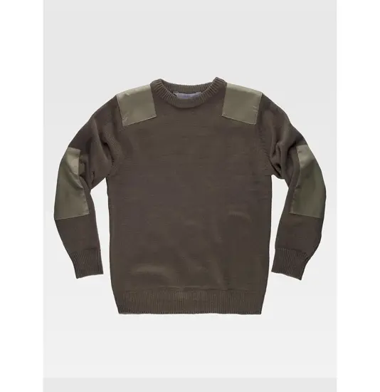 Pullover unisex girocollo rinforzi in twil Workteam