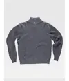 Pullover unisex mezza zip rinforzi in twill Workteam