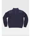 Pullover unisex mezza zip rinforzi in twill Workteam