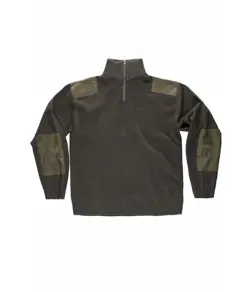 Pullover unisex mezza zip rinforzi in twill Workteam