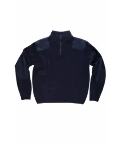 Pullover unisex mezza zip rinforzi in twill Workteam