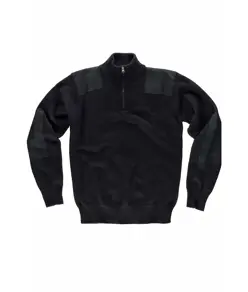 Pullover unisex mezza zip rinforzi in twill Workteam