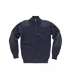Pullover unisex mezza zip rinforzi in twill Workteam