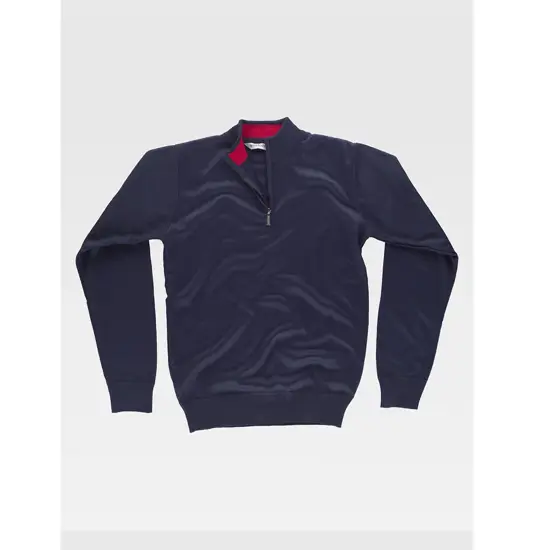 Pullover unisex mezza zip Workteam