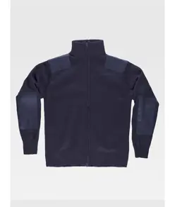 Pullover unisex zip intera rinforzi in twill Workteam