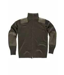 Pullover unisex zip intera rinforzi in twill Workteam