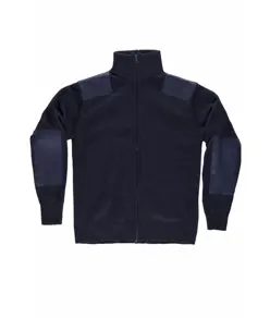 Pullover unisex zip intera rinforzi in twill Workteam