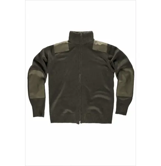 Pullover unisex zip intera rinforzi in twill Workteam