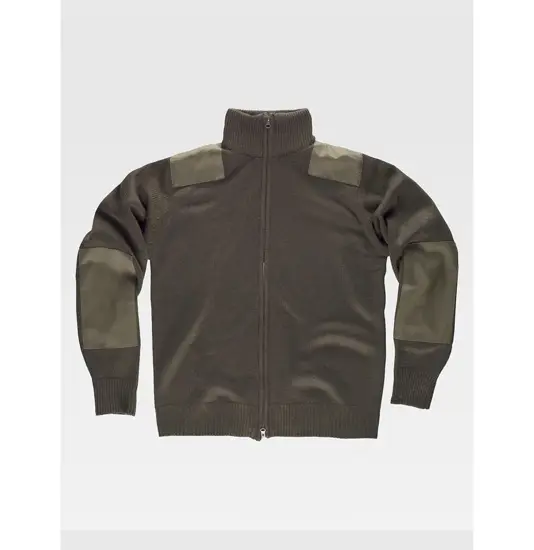 Pullover unisex zip intera rinforzi in twill Workteam