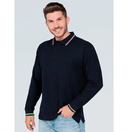 Regular Polo Italia da uomo maniche lunghe JHK