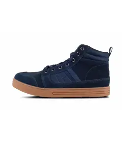 Scarpa alta in pelle e tessuto Workteam