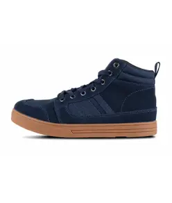 Scarpa alta in pelle e tessuto Workteam