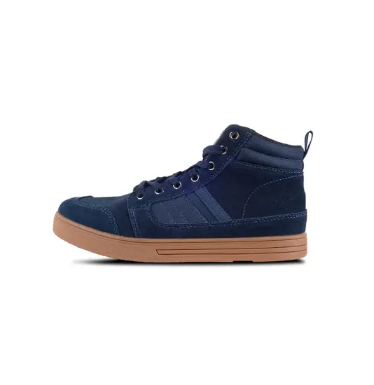 Scarpa alta in pelle e tessuto Workteam