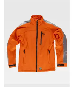 Softshell alta visibilita e bande rifrangenti Workteam