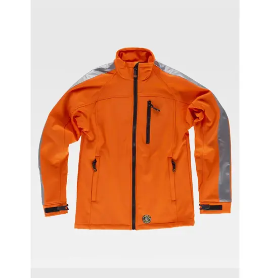 Softshell alta visibilita e bande rifrangenti Workteam