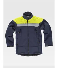 Softshell alta visiilita e bande rifrangenti Workteam