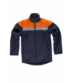 Softshell alta visiilita e bande rifrangenti Workteam