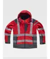 Softshell con cappuccio bande rifrangenti discontinue Workteam