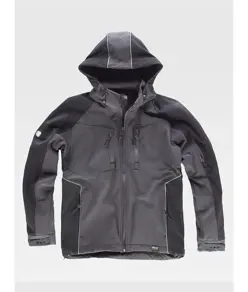 SOFTSHELL CON CAPPUCCIO E ZIP INTERA Workteam