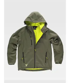 SOFTSHELL CON CAPPUCCIO E ZIP INTERA Workteam