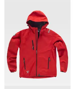 SOFTSHELL CON CAPPUCCIO E ZIP INTERA Workteam