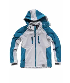 Softshell con cappuccio e zip intera Workteam