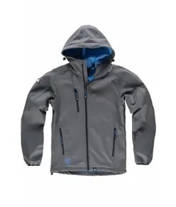 Softshell con cappuccio e zip intera Workteam