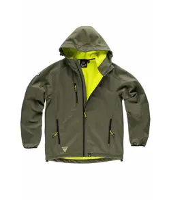 Softshell con cappuccio e zip intera Workteam