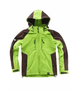 Softshell con cappuccio e zip intera Workteam