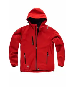 Softshell con cappuccio e zip intera Workteam