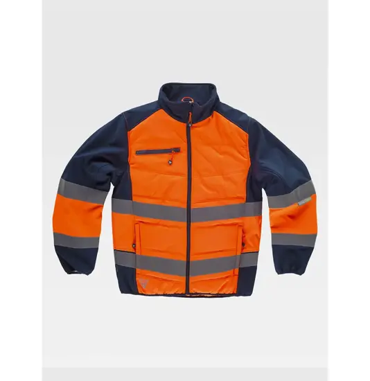 Softshell con sezioni imbottite alta visibilita classe 1 Workteam