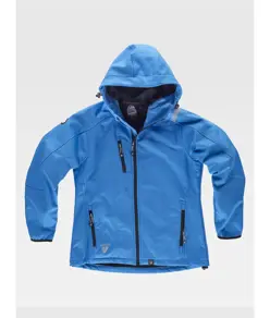 Softshell donna con cappuccio e zip intera Workteam