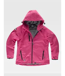 Softshell donna con cappuccio e zip intera Workteam