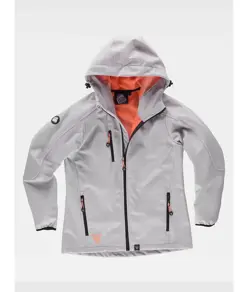 Softshell donna con cappuccio e zip intera Workteam