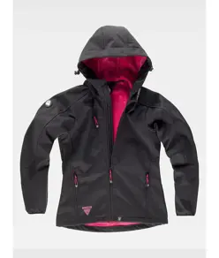 Softshell donna con cappuccio e zip intera Workteam