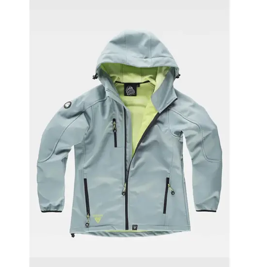 Softshell donna con cappuccio e zip intera Workteam