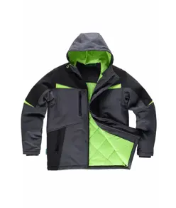 Softshell imbottito con cappucio Workteam