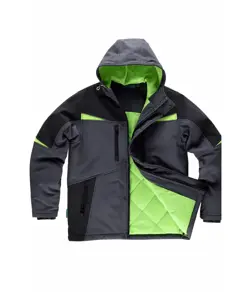 Softshell imbottito con cappucio Workteam