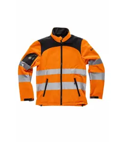 Softshell tessuto ripstop alta visibilita classe 2 bande rifrangenti Workteam