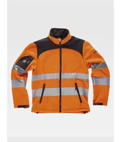 Softshell tessuto ripstop alta visibilita classe 2 bande rifrangenti Workteam