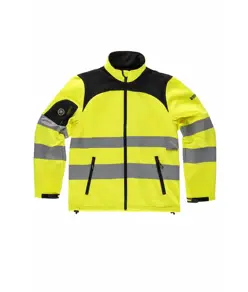 Softshell tessuto ripstop alta visibilita classe 2 bande rifrangenti Workteam