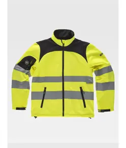 Softshell tessuto ripstop alta visibilita classe 2 bande rifrangenti Workteam