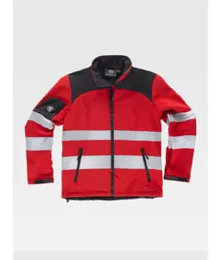 Softshell tessuto ripstop alta visibilita e bande rifrangenti Workteam